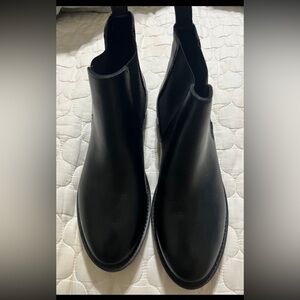New Womens Steve Madden Leopold Black Leather Boots Size 9.5